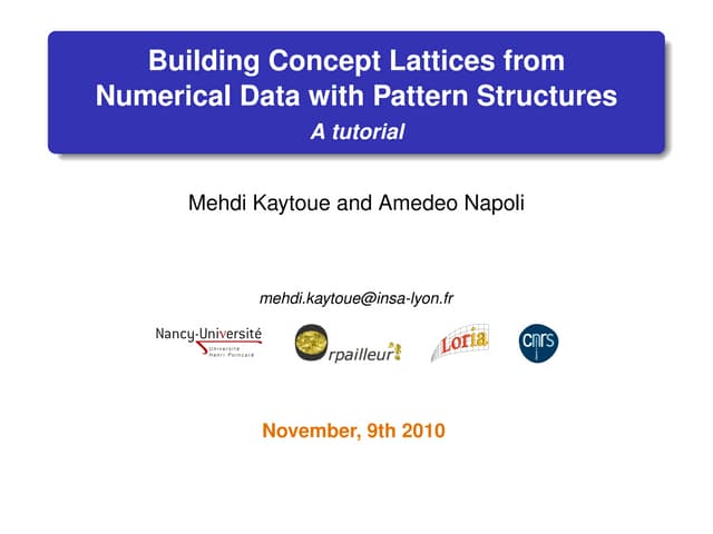 Interval Pattern Structures: An introdution
