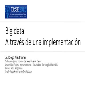 Big Data a traves de una implementación