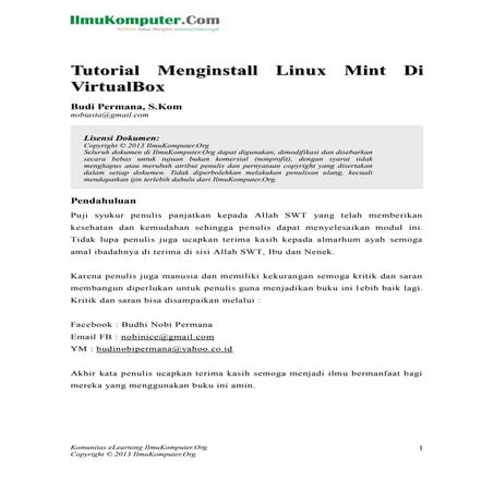Tutorial menginstall-linux-mint-di-virtual box