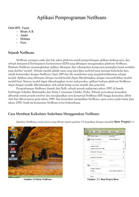 Tutorial Java netbeans | PDF
