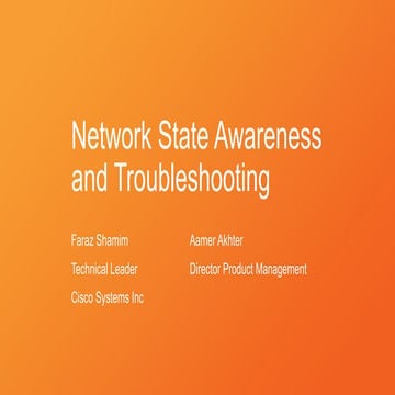 Tutorial: Network State Awareness Troubleshooting