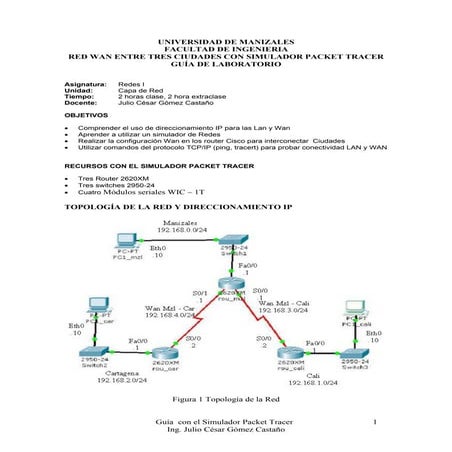 Creación de red inalámbrica con cisco packet tracer | DOCX