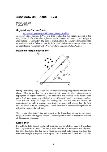 Tutorial - Support vector machines