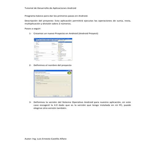 Tutorial Nro 1 de Desarrollo de Aplicaciones Móviles con Android