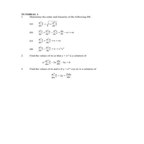 Differential Equation Tutorial 1