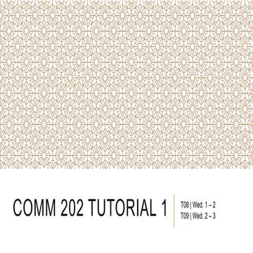 Lecture One - COMM 202 | PPTX