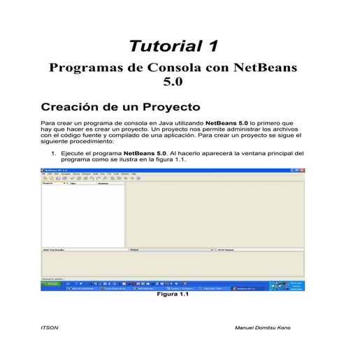 Tutorial 1   programas de consola con net beans 5
