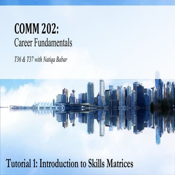 COMM 202 Tutorial 1 - Term 2 