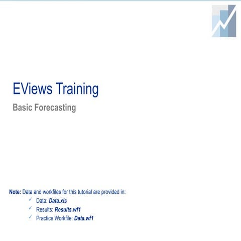 Tutorial 14 Basic Forecasting with SAS Software