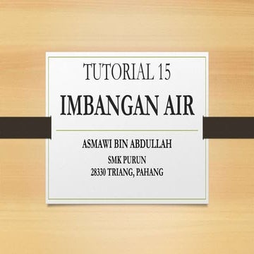 IMBANGAN AIR