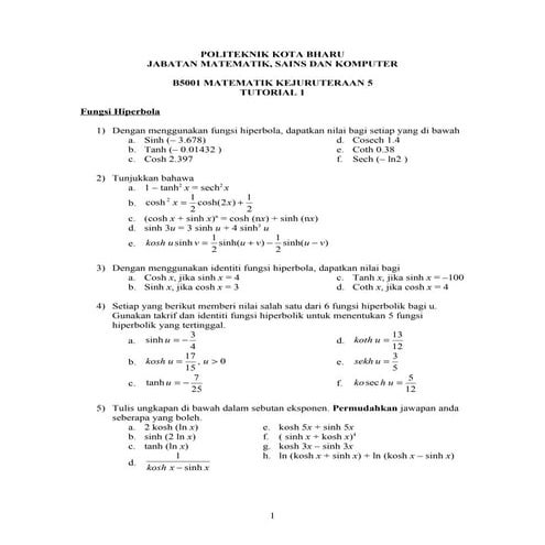 Tutorial 1(julai2006)