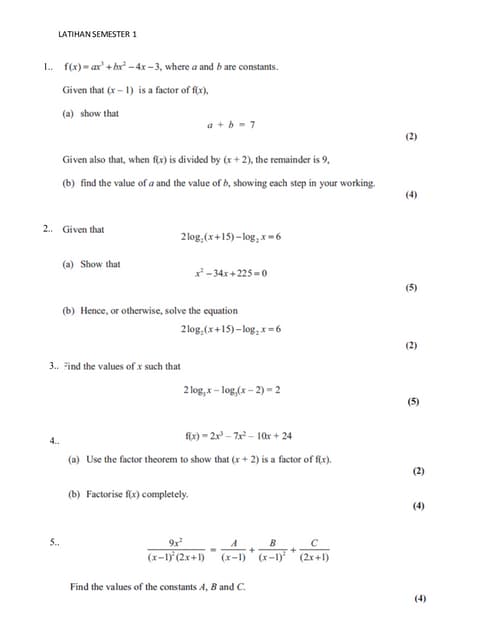 Tutorial 1math t