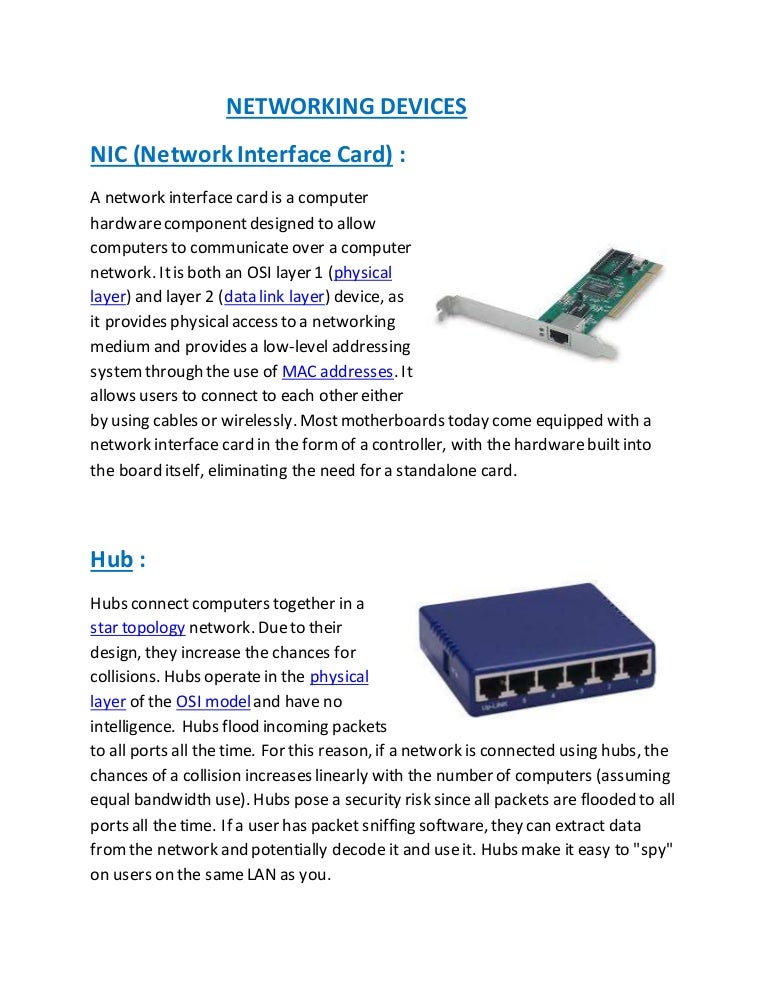Computer Network Devices