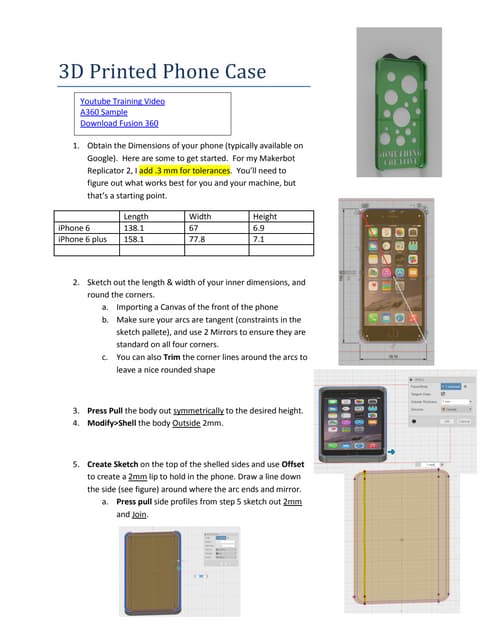 Tutorial 3 d printed phone case