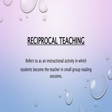Reciprocal teaching | PPT
