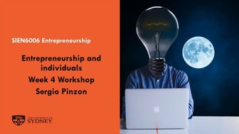 Entrepreneurship and individuals workshop