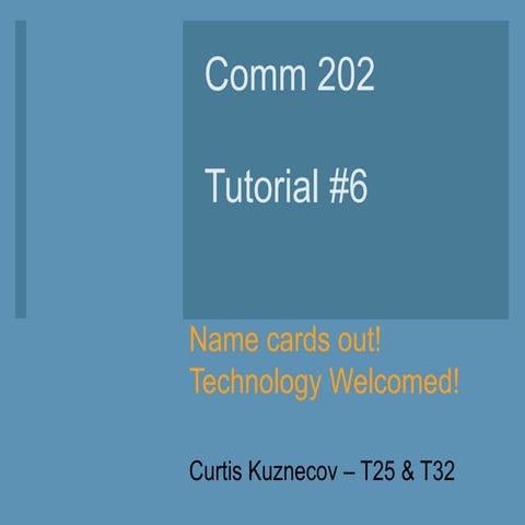 Tutorial 6   curtis semester 2