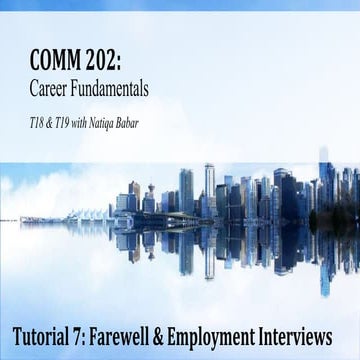 Tutorial 7  farewell & employment interviews (1)