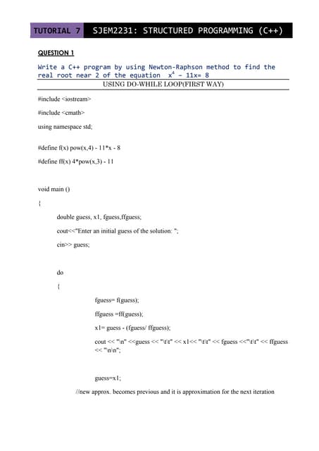 C++ TUTORIAL 7 | PDF