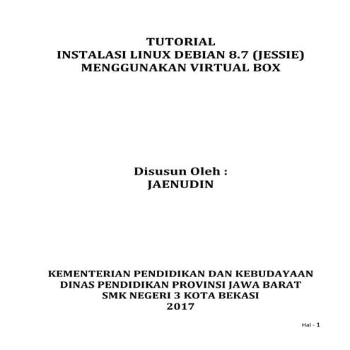 Tutorial 8.7.1 jessie