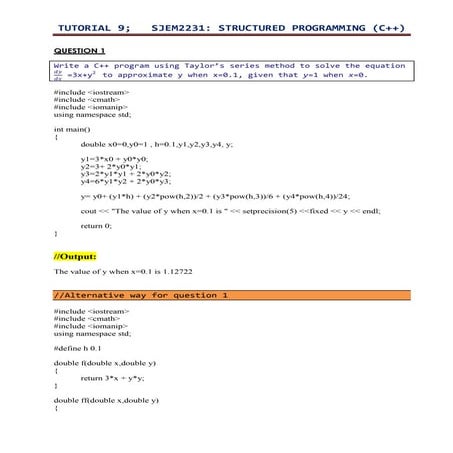 C++ TUTORIAL 9 | PDF