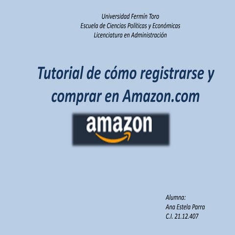 Tutorial para registrarse y comprar en Amazon