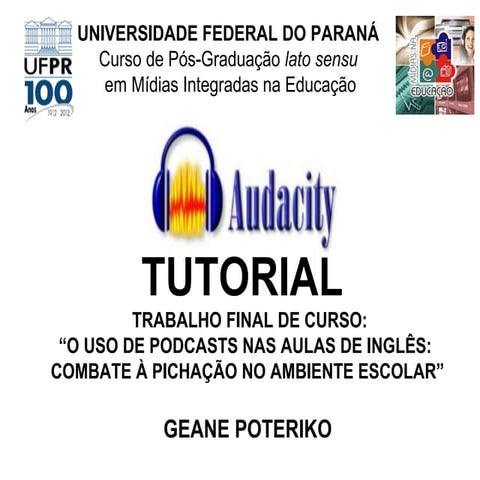 APOSTILA Tutorial Audacity | PPT