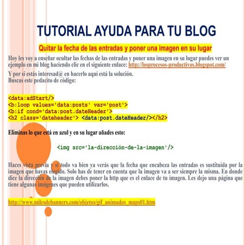 Tutorial ayuda para tu blog