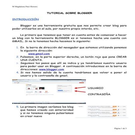 Tutorial blogger | PDF