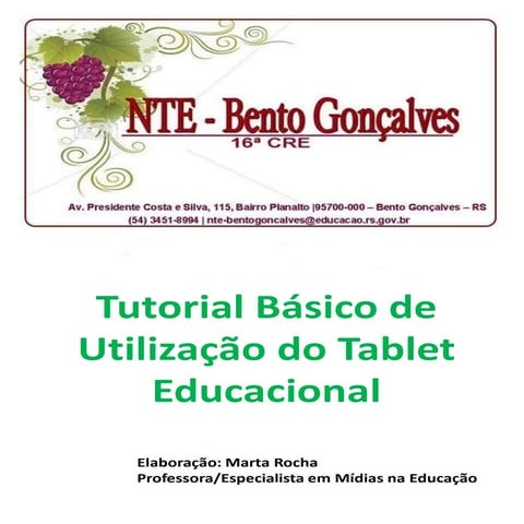 Tutorial básico utilização tablet educacional