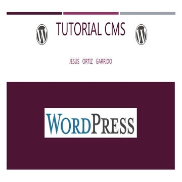 Tutorial cms - wordpress