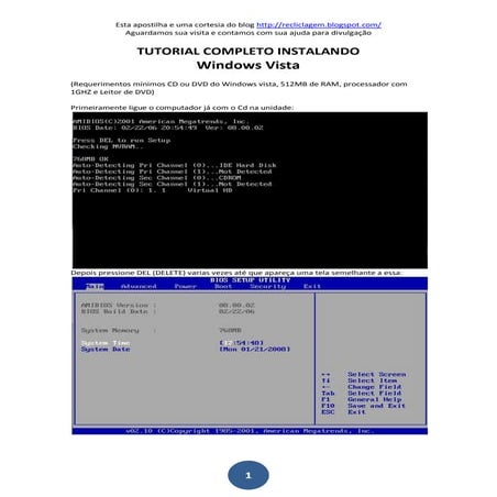 Tutorial completo instalando windows 7 | PDF