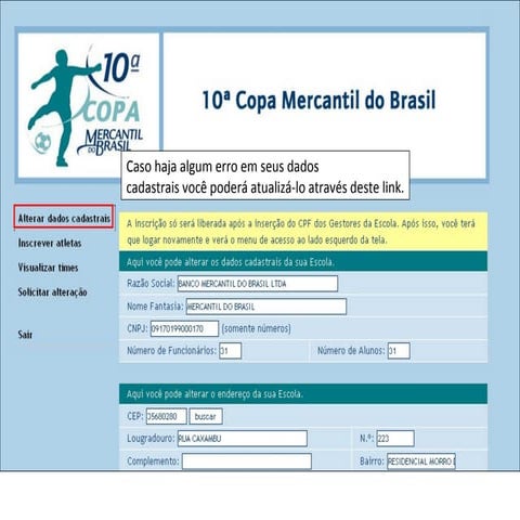 Tutorial Copa Mercantil do Brasil