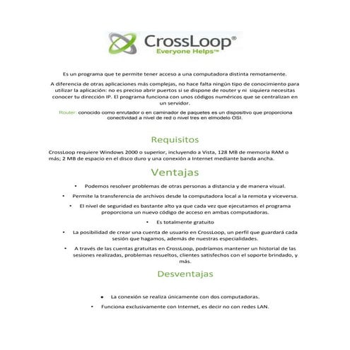 Tutorial crossloop | DOCX