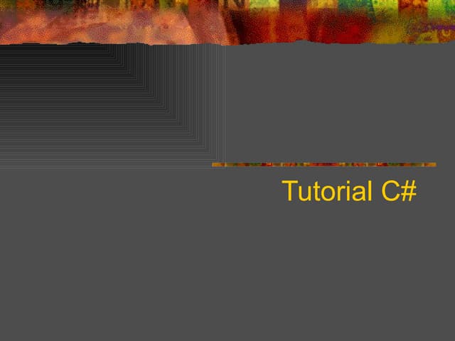 Tutorial csharp