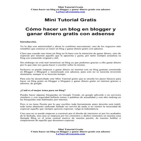 Tutorial de blogger 1