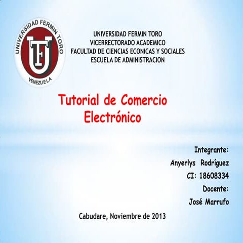 Tutorial  de comercio electronico
