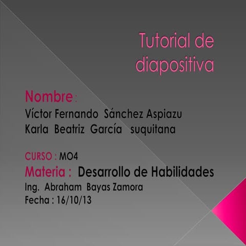 Tutorial de diapositiva