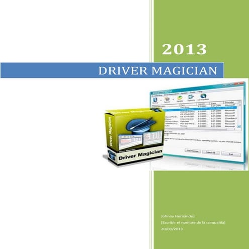 Tutorial de driver magician | DOCX