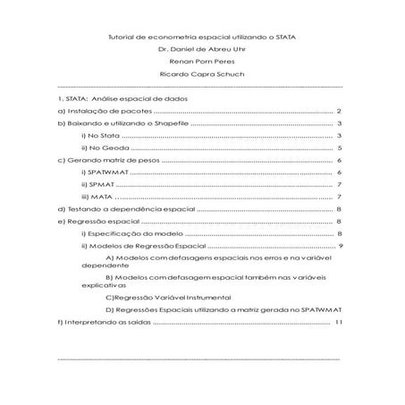 Tutorial de econometria espacial utilizando o stata