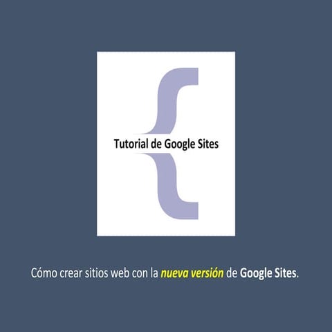 Tutorial de google sites | PPTX