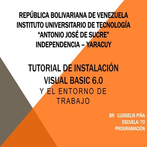 Tutorial de instalación visual basic 6
