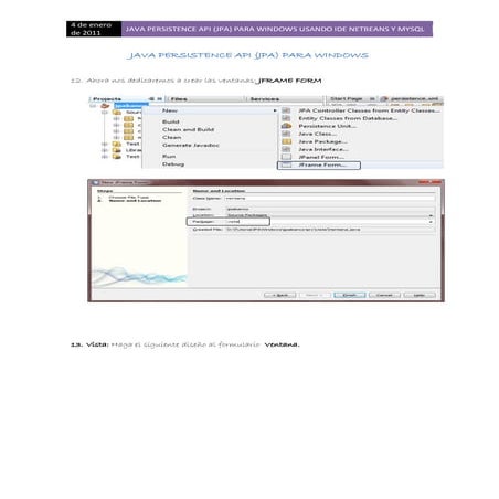 Tutorial de jpa para windows usando net beans y mysql parte 2