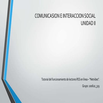 Tutorial de lectores rss en linea netvibes