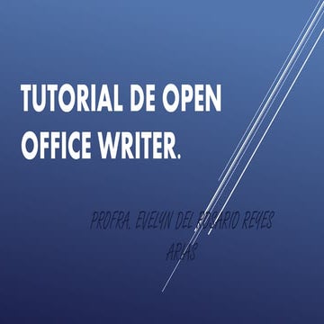 Tutorial open office writer | PPTX