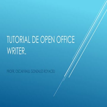 Tutorial open office writer | PPTX