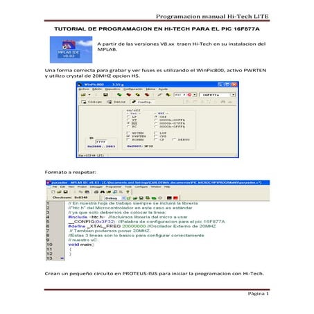 Tutorial de programacion en c para pic16 f877a