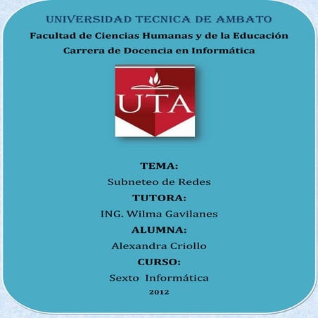 SUBNETEO DE REDES