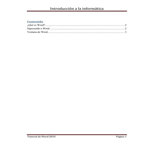 TUTORIAL DE WORD 2010 | PDF