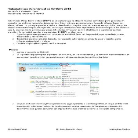 Tutorial disco duro sky drive